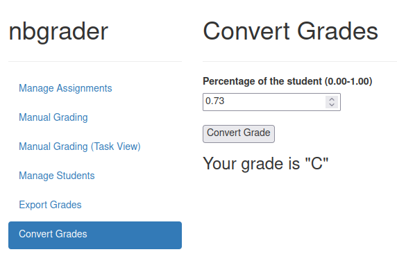 The convert grades app